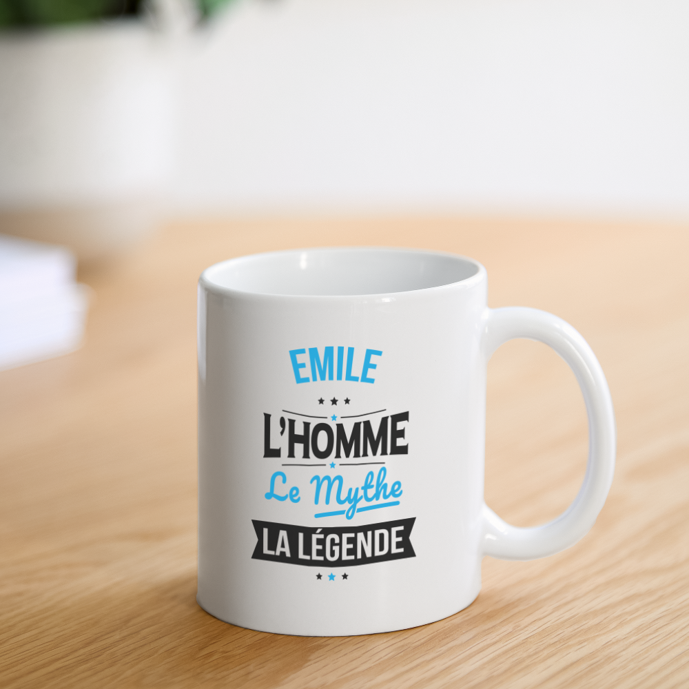 Mug blanc - Emile - l'Homme - le Mythe - la Légende - blanc