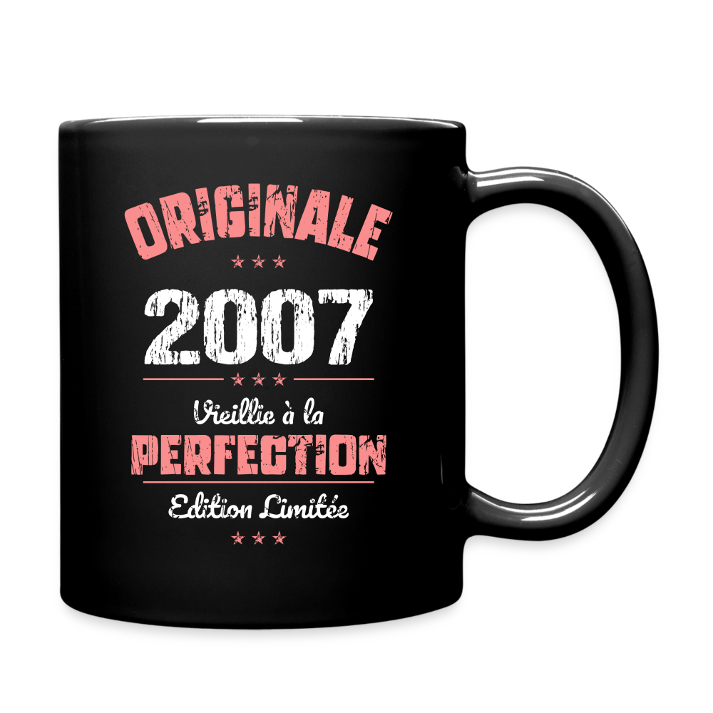 Mug uni Homme - Anniversaire 18 Ans - Originale 2007 - noir