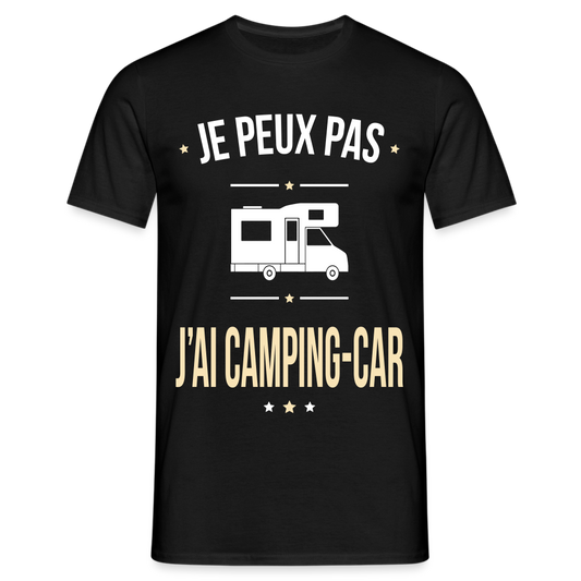 T-shirt Homme - Je peux pas j'ai Camping-car - noir