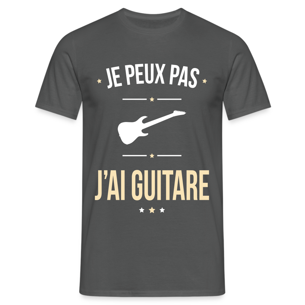 T-shirt Homme - Je peux pas j'ai Guitare - charbon