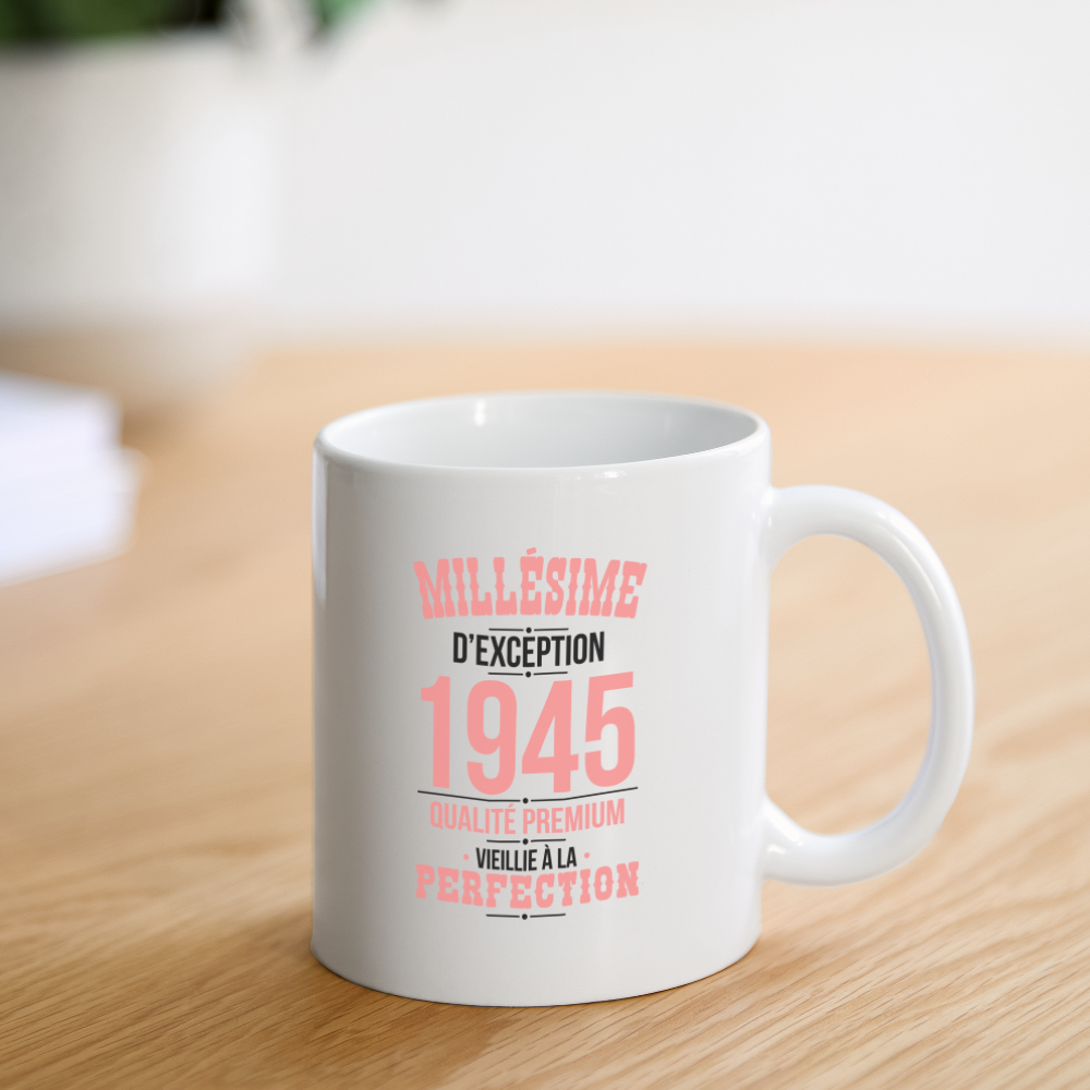 Mug blanc - Anniversaire 80 Ans - Millésime 1945 - blanc