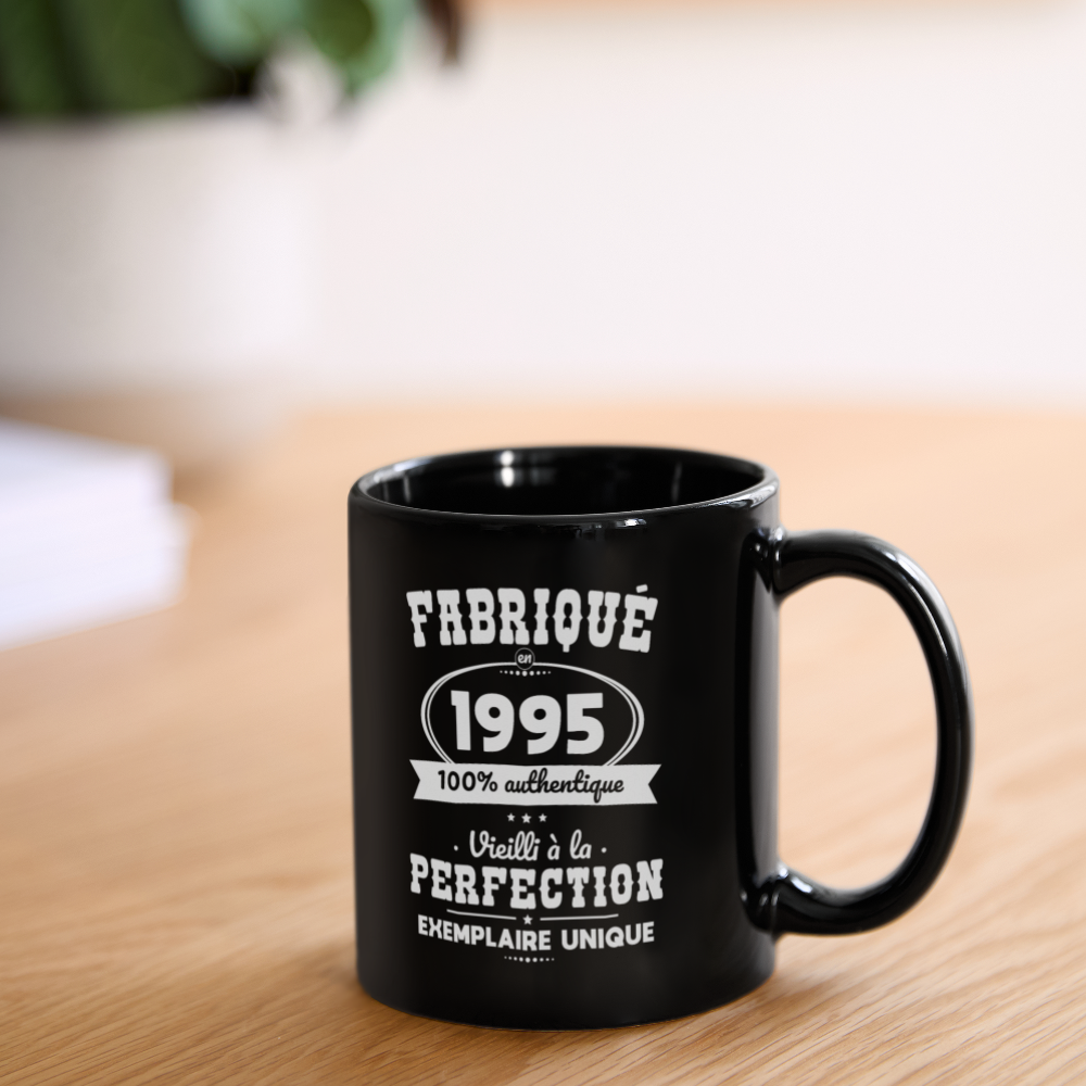 Mug uni - Anniversaire 30 Ans - Fabriqué en 1995 - noir