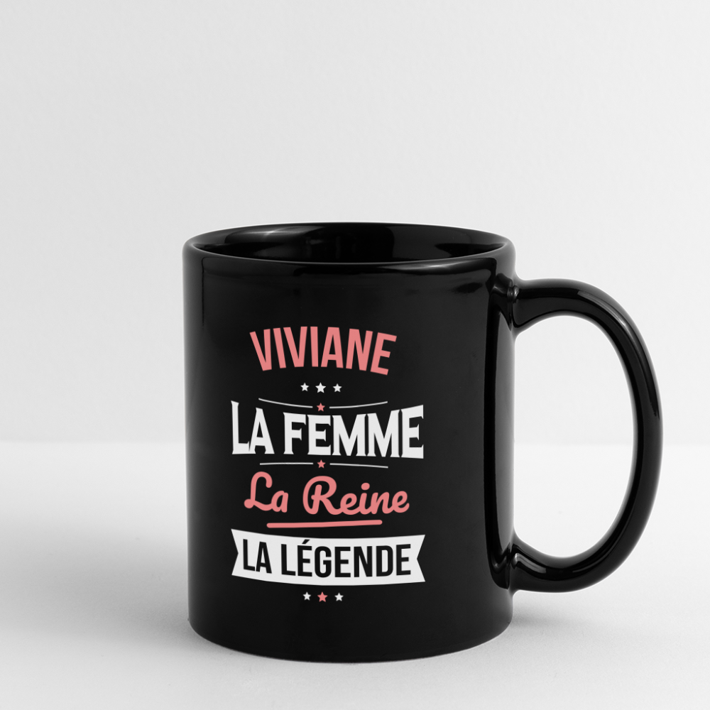 Mug uni - Viviane - la Femme - la Reine - la Légende - noir