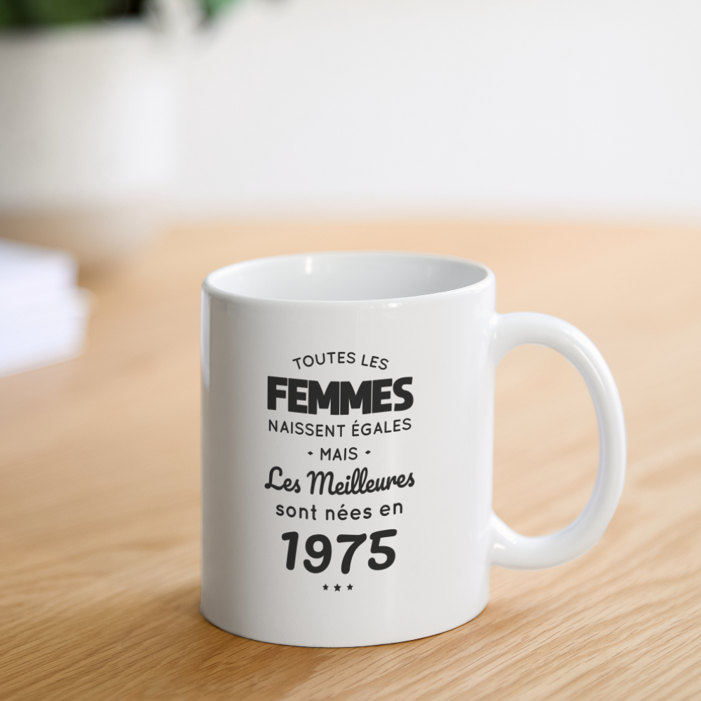 Mug blanc - Anniversaire 50 Ans - Les meilleures sont nées en 1975 - blanc