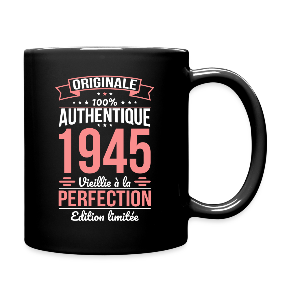 Mug uni - Anniversaire 80 Ans - Originale 1945 - noir