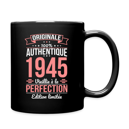 Mug uni - Anniversaire 80 Ans - Originale 1945 - noir