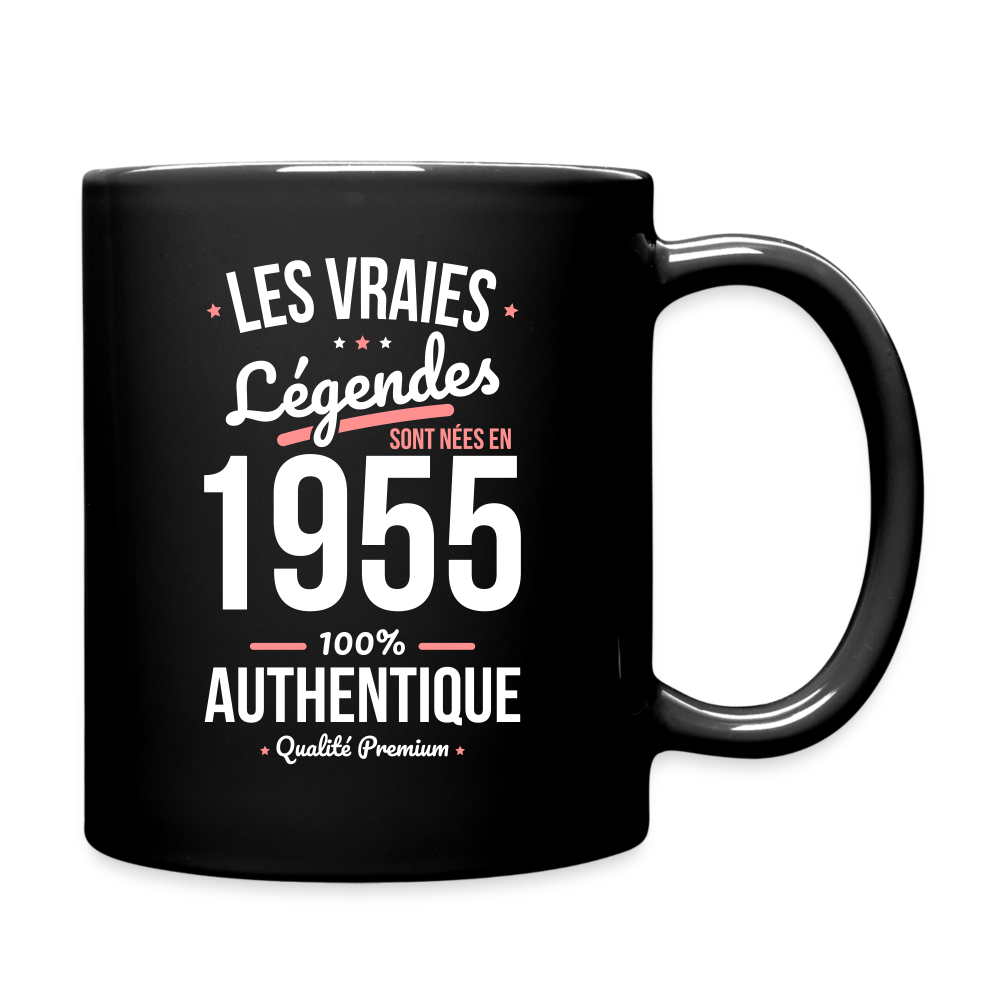 Mug uni - Anniversaire 70 Ans - Les vraies Légendes sont nées en 1955 - noir