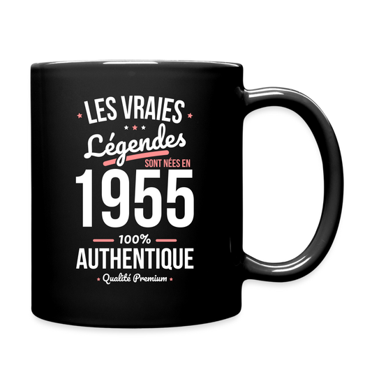 Mug uni - Anniversaire 70 Ans - Les vraies Légendes sont nées en 1955 - noir