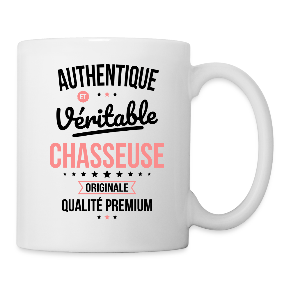 Mug blanc - Authentique et véritable  Chasseuse - blanc