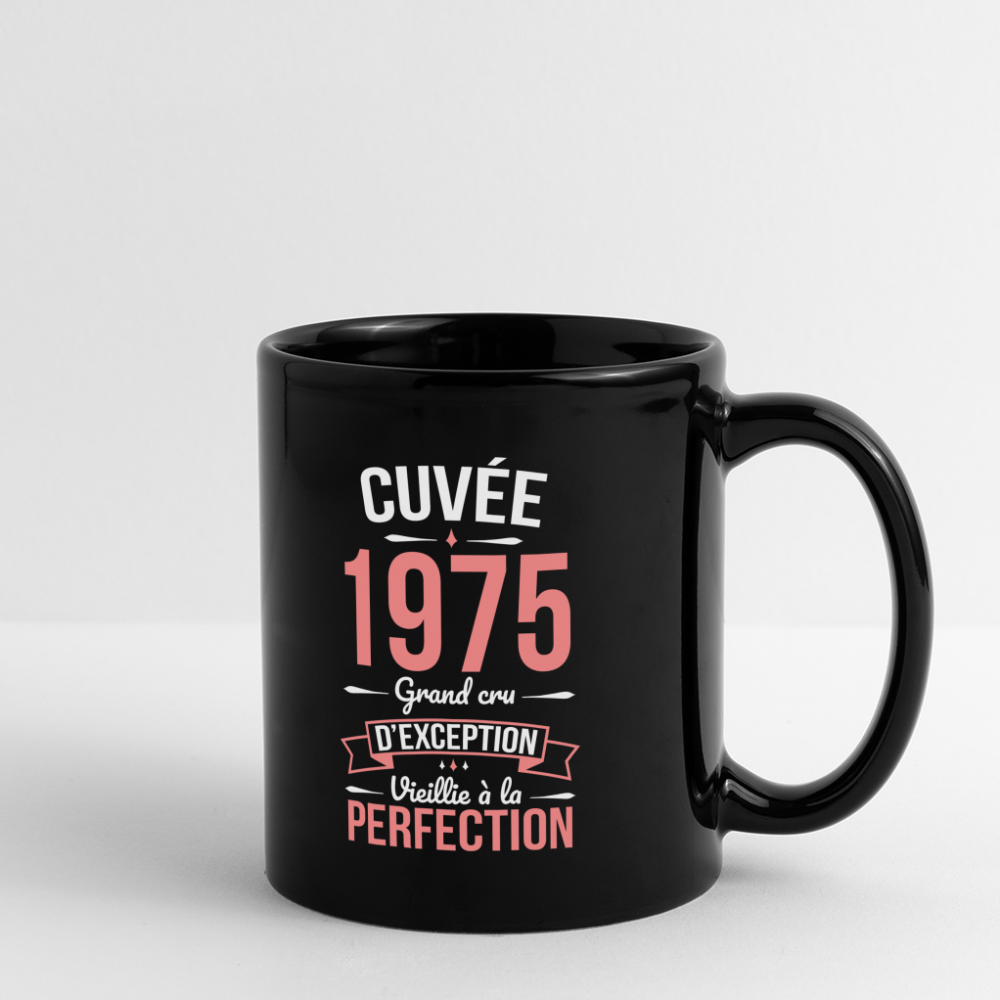 Mug uni - Anniversaire 50 Ans - Cuvée 1975 - noir