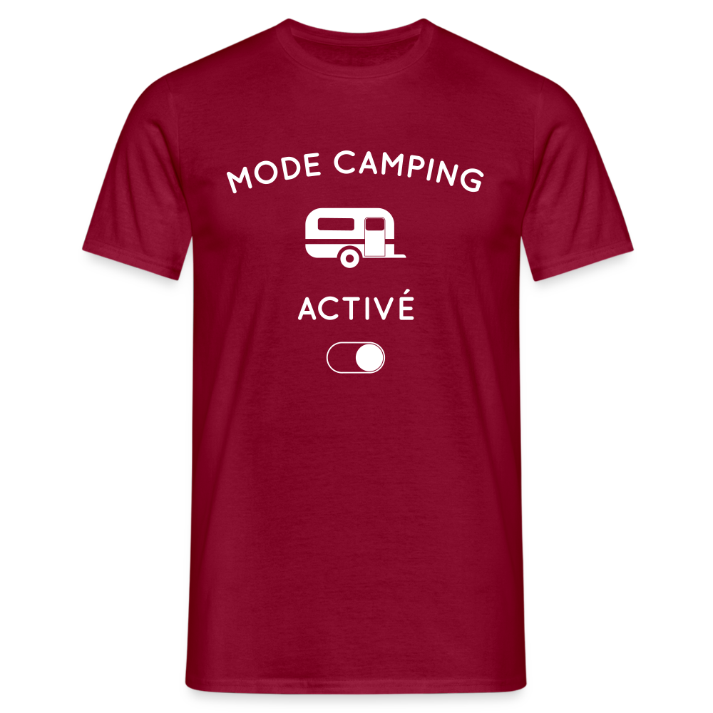 T-shirt Homme - Mode camping activé - rouge brique