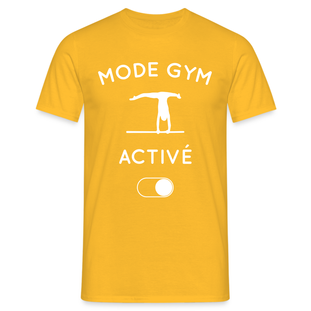 T-shirt Homme - Mode gym activé - jaune