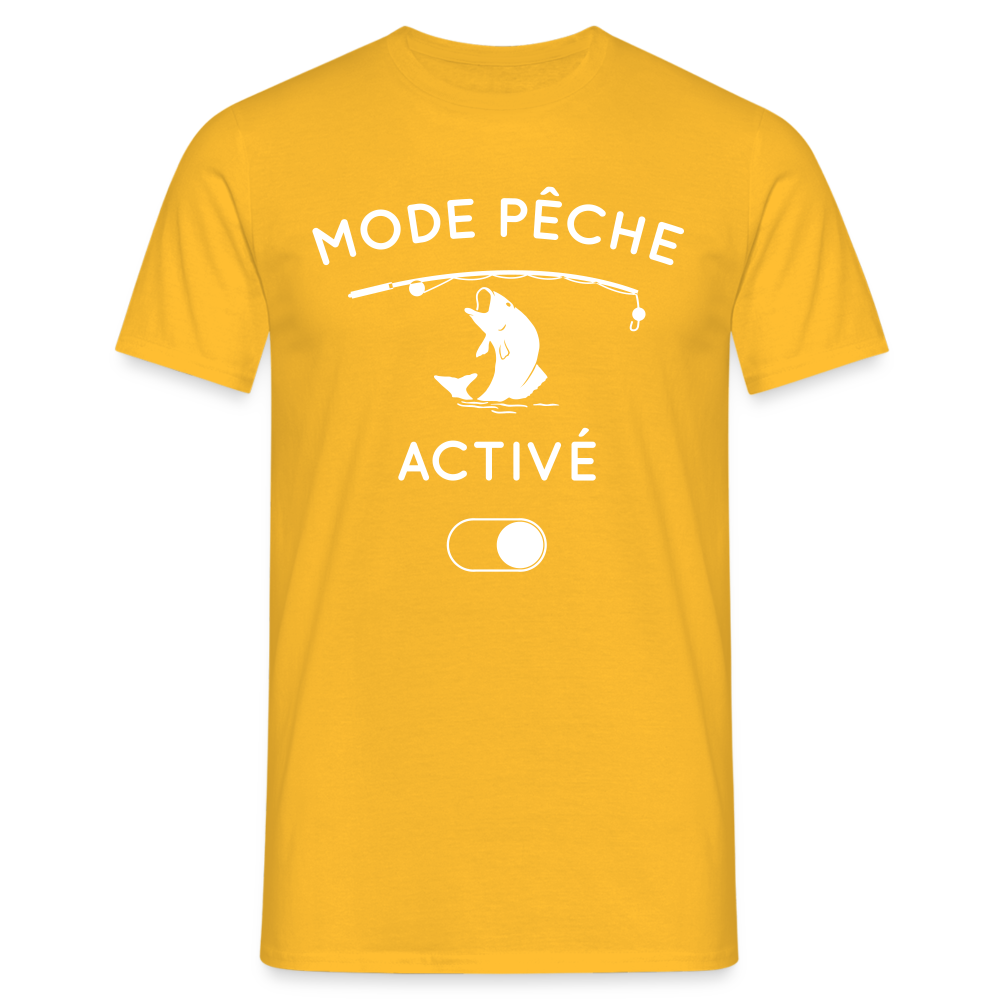 T-shirt Homme - Mode pêche activé - jaune