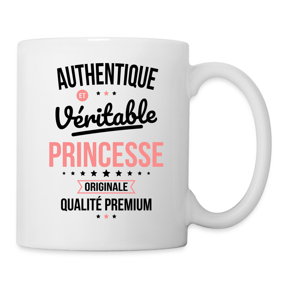 Mug blanc - Authentique et véritable Princesse - blanc