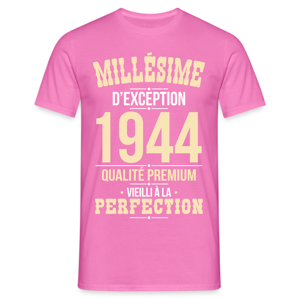 T-shirt Homme - Anniversaire 81 Ans - Millésime 1944 - rose