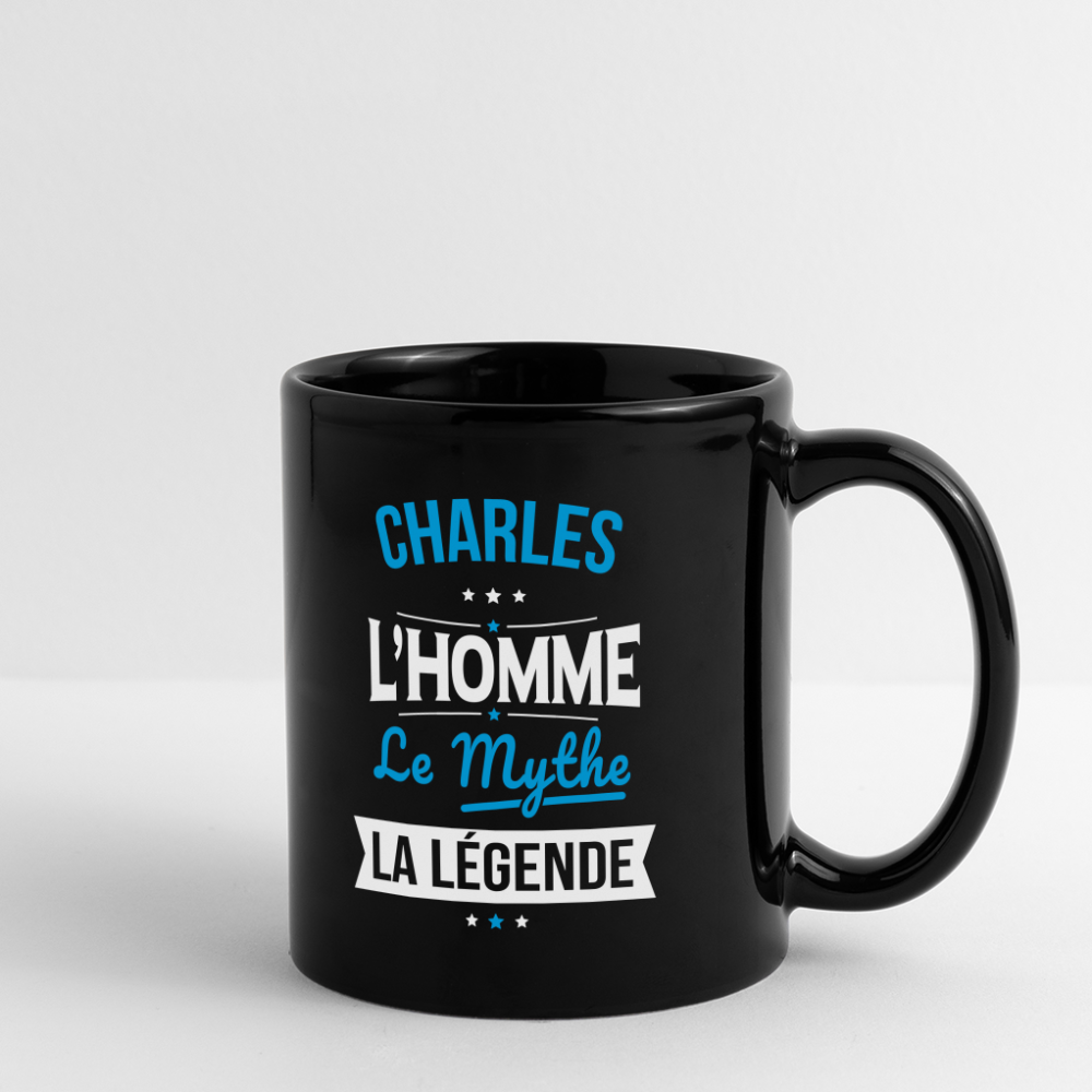 Mug uni - Charles - l'Homme - le Mythe - la Légende - noir