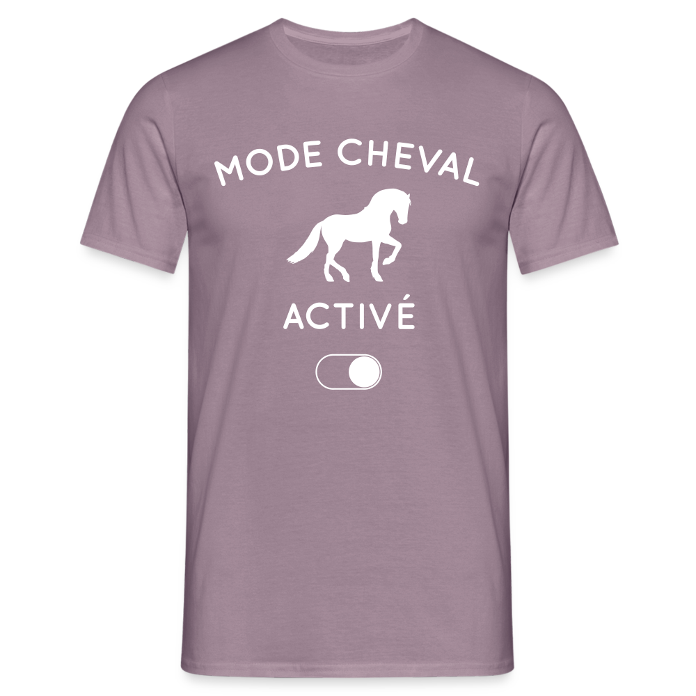 T-shirt Homme - Mode cheval activé - mauve gris 