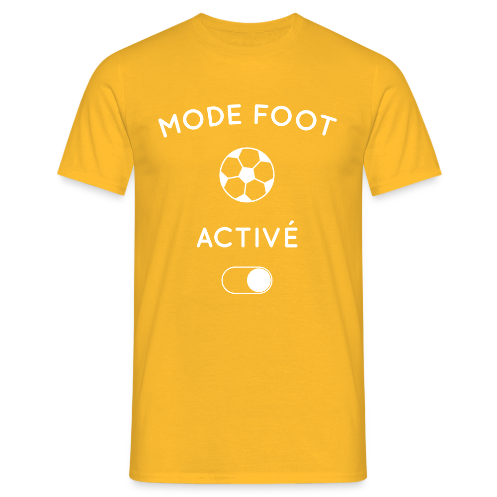 T-shirt Homme - Mode foot activé - jaune