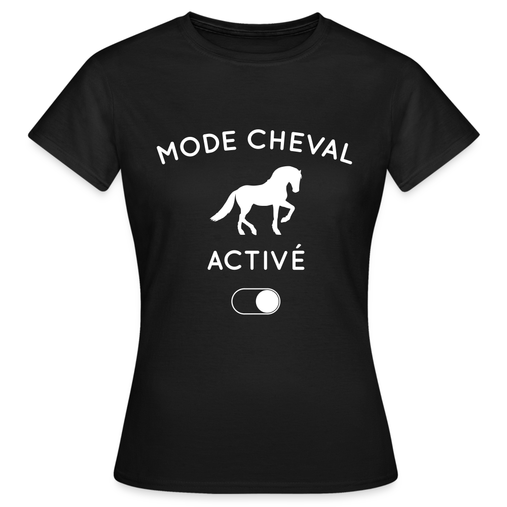 T-shirt Femme - Mode cheval activé - noir