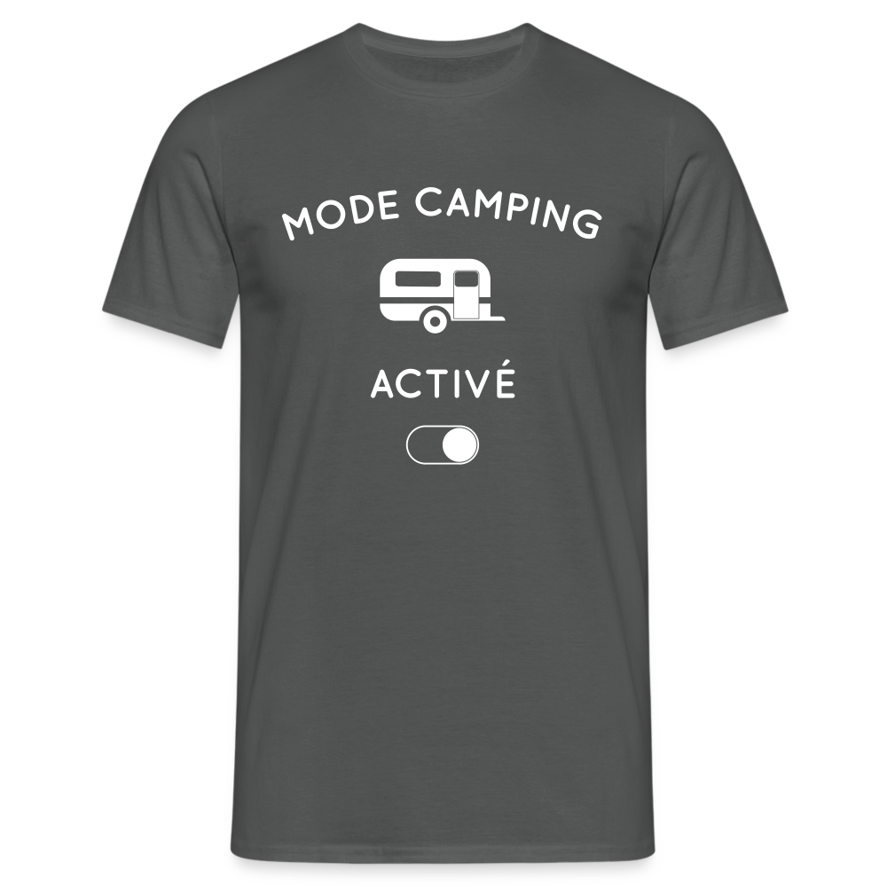 T-shirt Homme - Mode camping activé - charbon