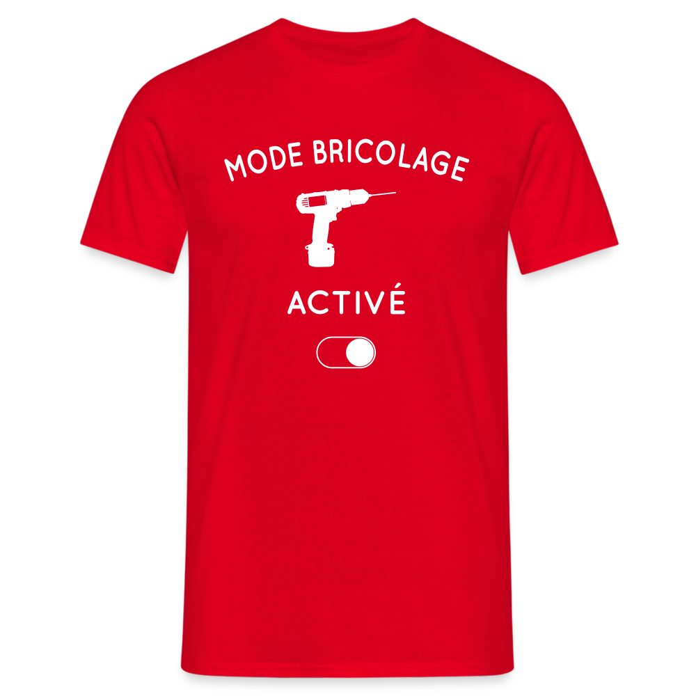 T-shirt Homme - Mode bricolage activé - rouge