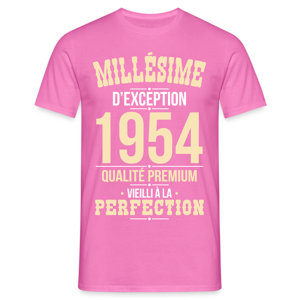 T-shirt Homme - Anniversaire 71 Ans - Millésime 1954 - rose