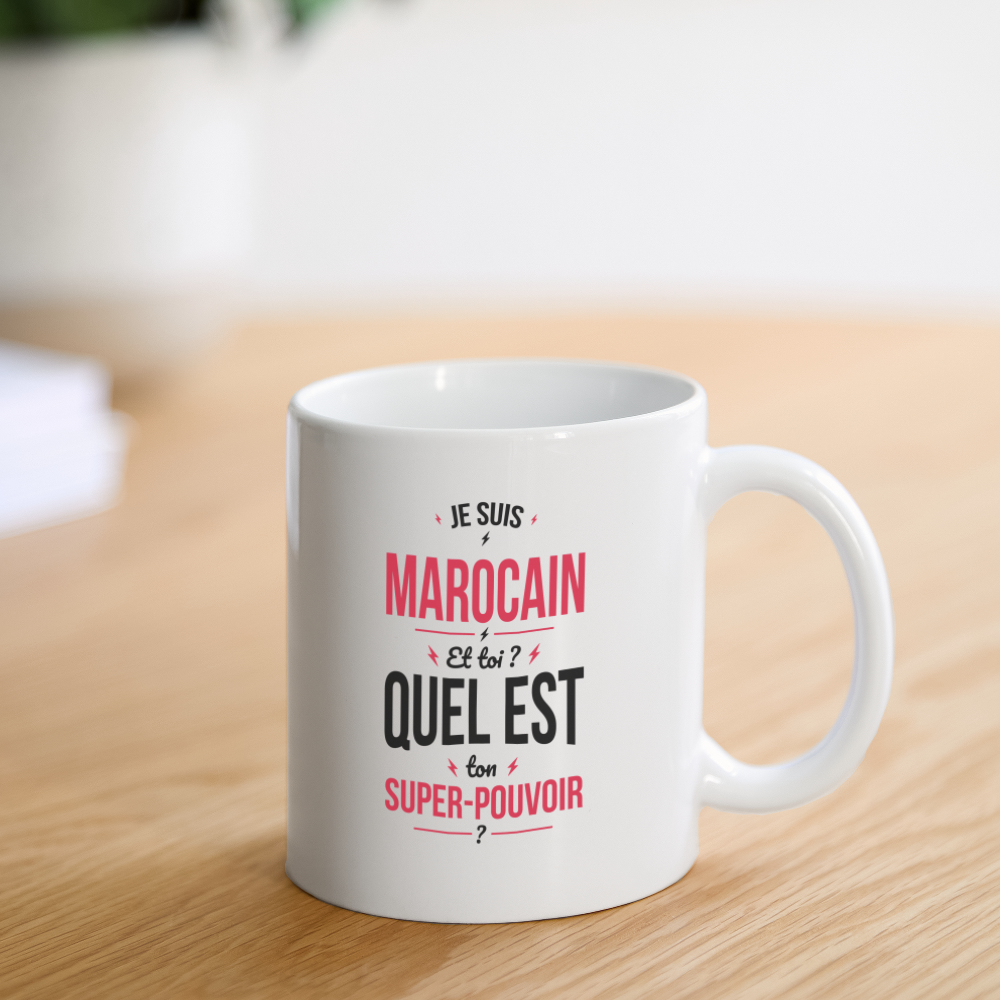 Mug blanc - Je suis Marocain - Super-pouvoir - blanc