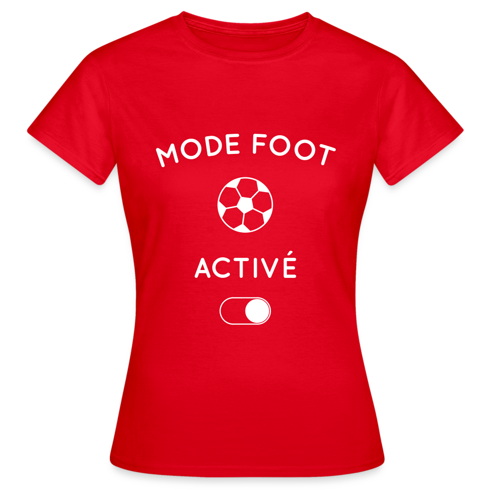 T-shirt Femme - Mode foot activé - rouge