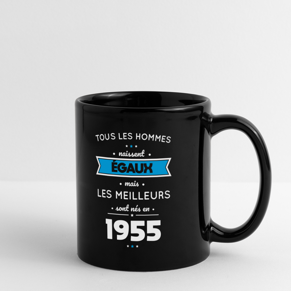 Mug uni - Anniversaire 70 Ans - Les meilleurs sont nés en 1955 - noir