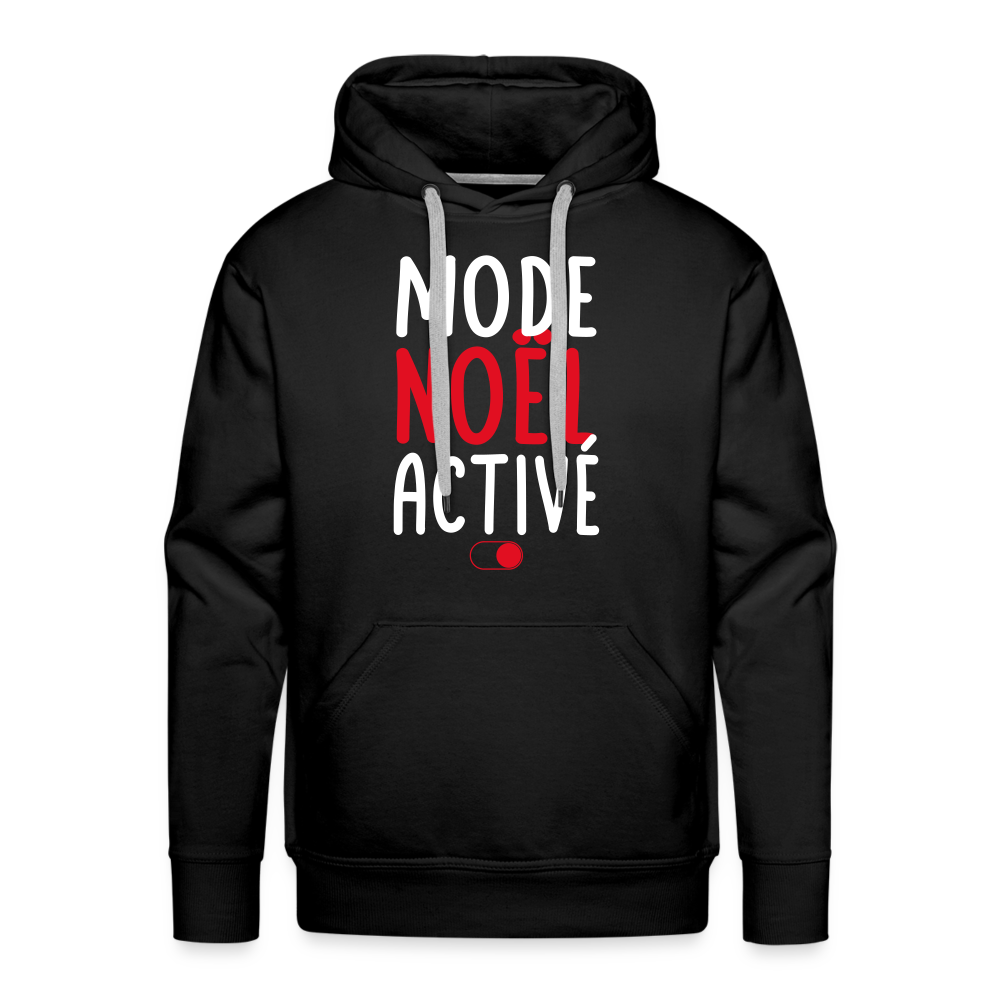 Sweat à capuche Premium Homme - Mode Noël activé - noir