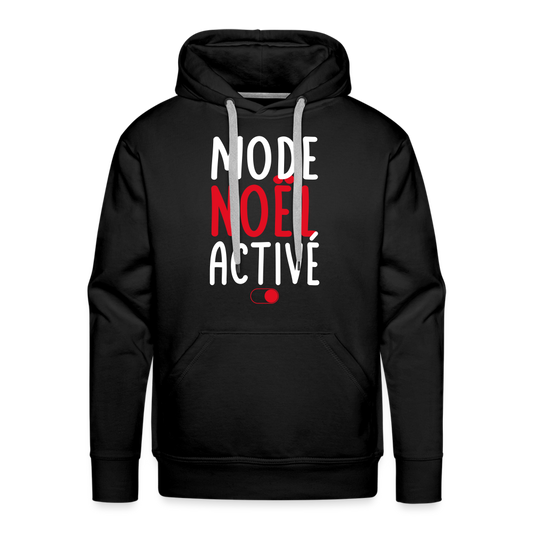 Sweat à capuche Premium Homme - Mode Noël activé - noir