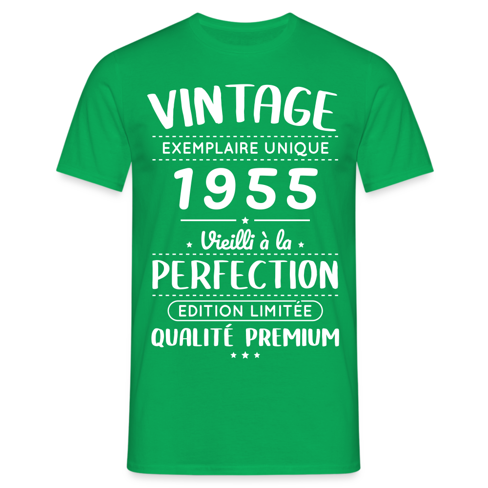 T-shirt Homme - Anniversaire 70 Ans - Vintage 1955 - vert