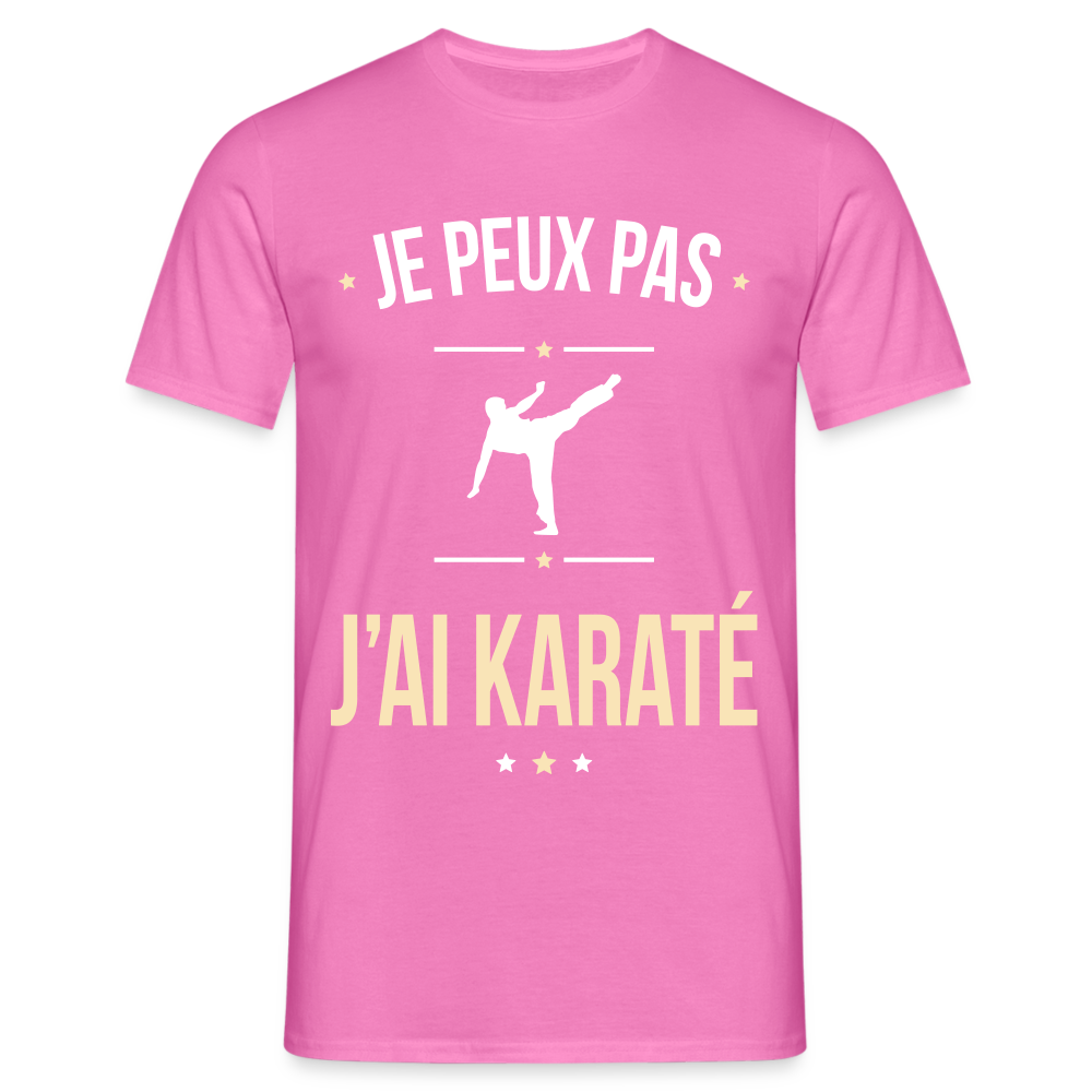 T-shirt Homme - Je peux pas j'ai Karaté - rose