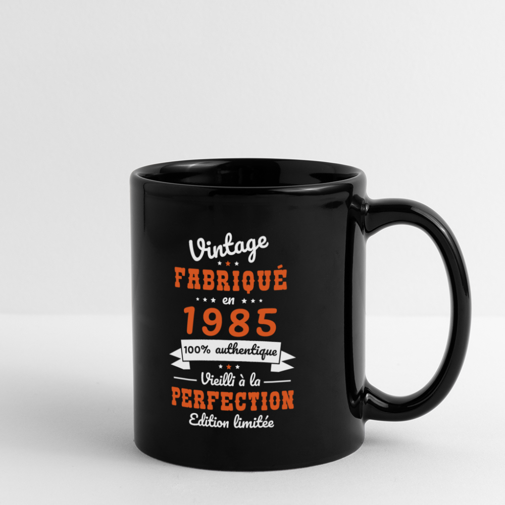 Mug uni - Anniversaire 40 Ans - Vintage fabriqué en 1985 - noir