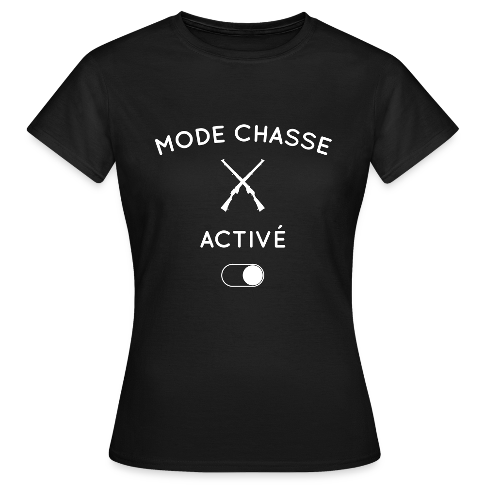 T-shirt Femme - Mode chasse activé - noir