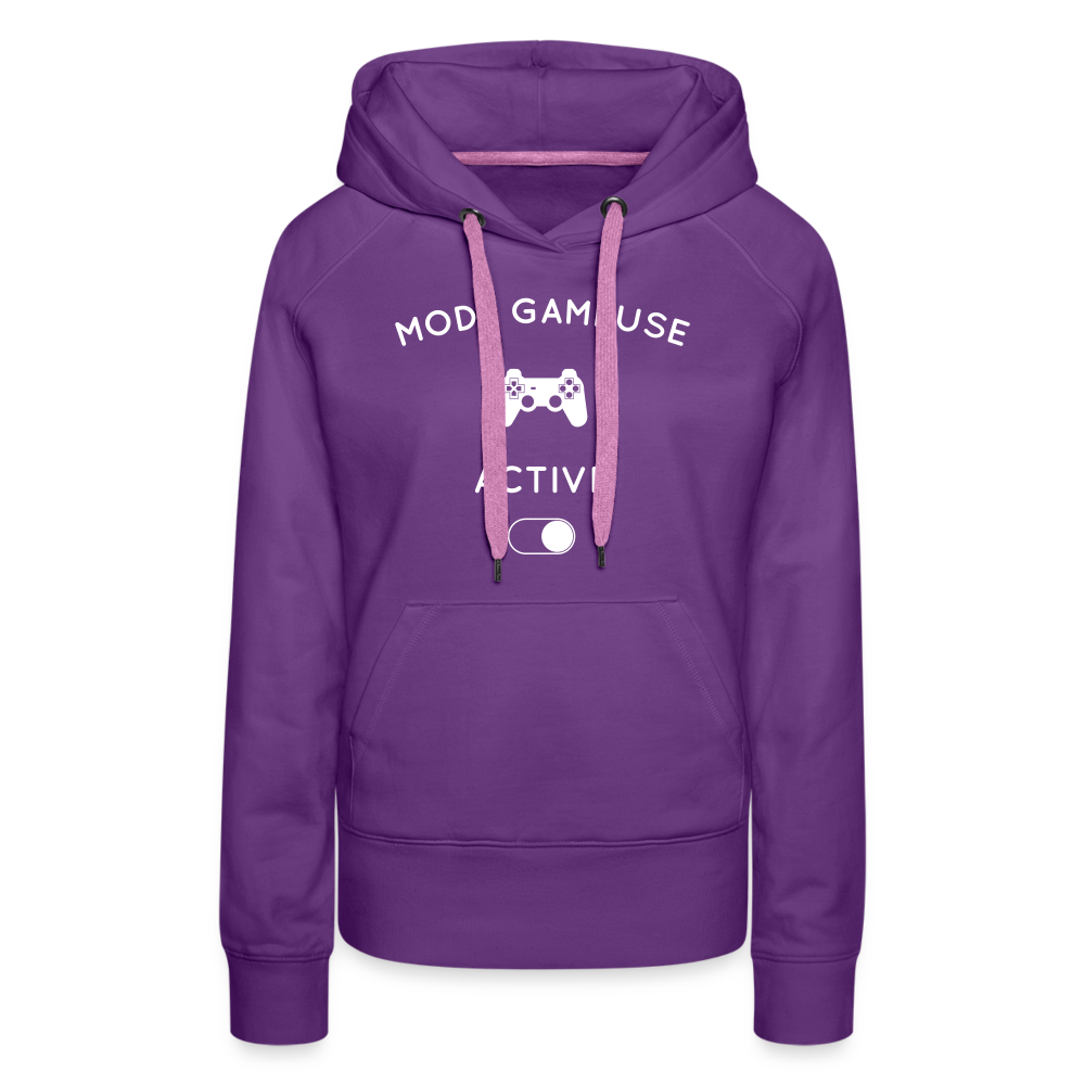 Sweat à capuche Premium Femme - Mode gameuse activé - violet