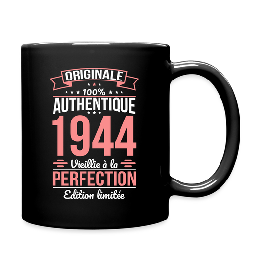 Mug uni - Anniversaire 80 Ans - Originale 1944 - noir