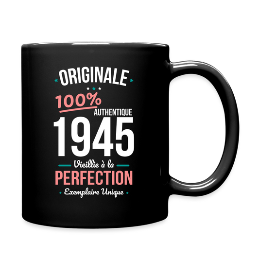 Mug uni - Anniversaire 80 Ans - Originale 1945 - noir