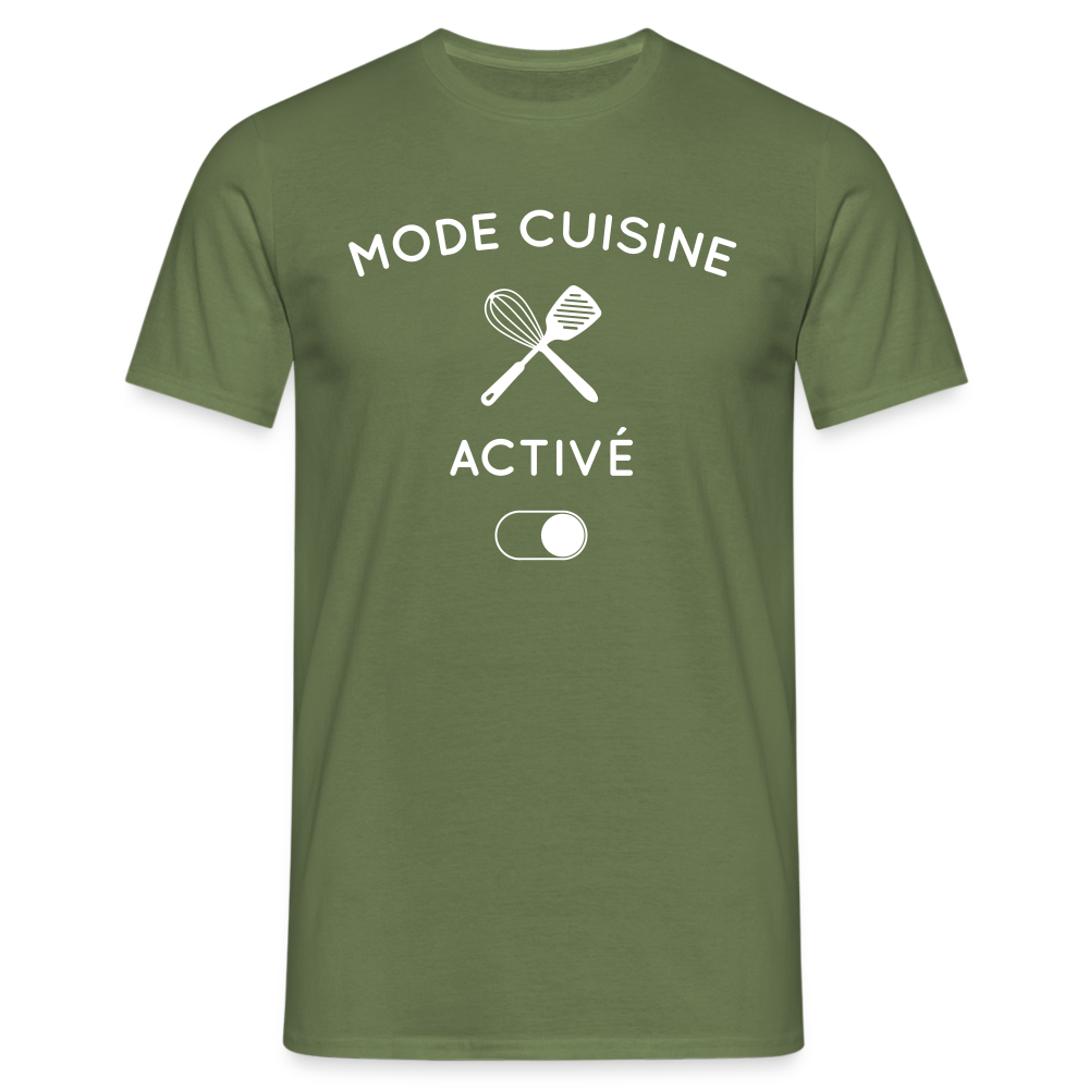 T-shirt Homme - Mode cuisine activé - vert militaire