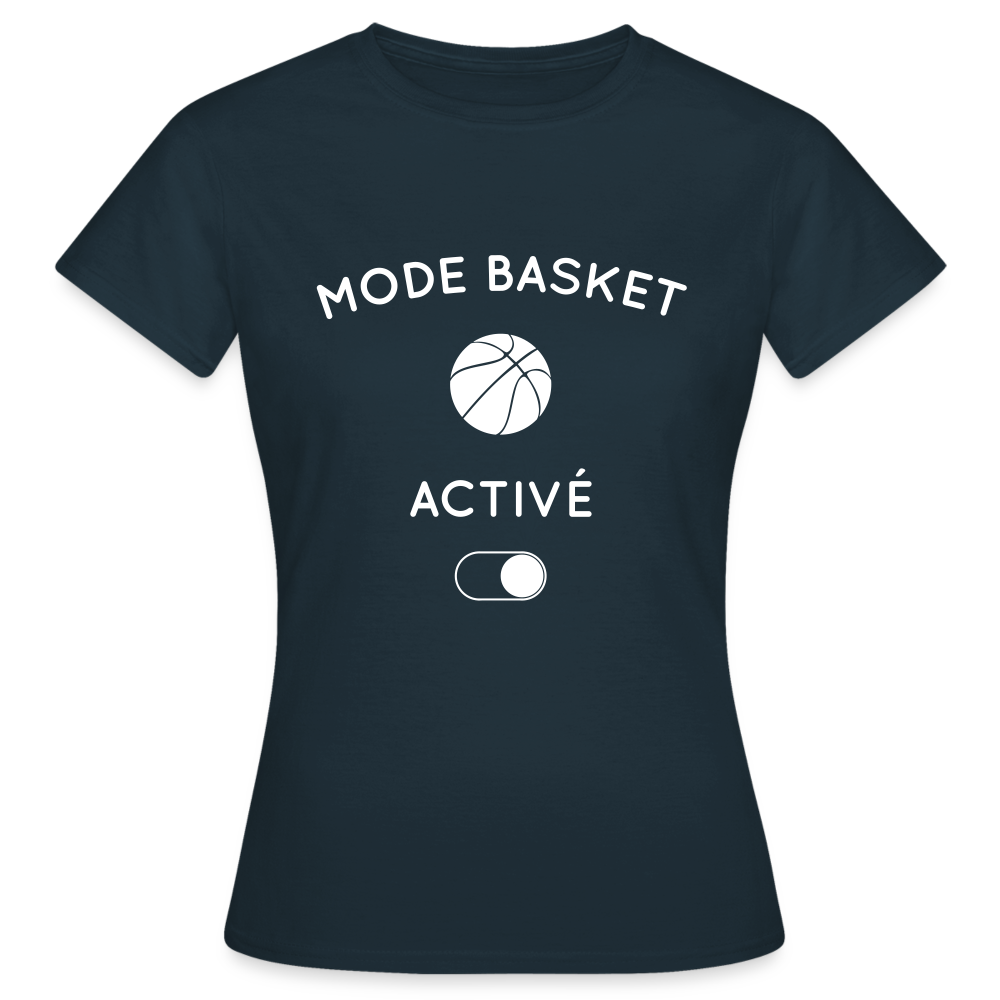 T-shirt Femme - Mode basket activé - marine