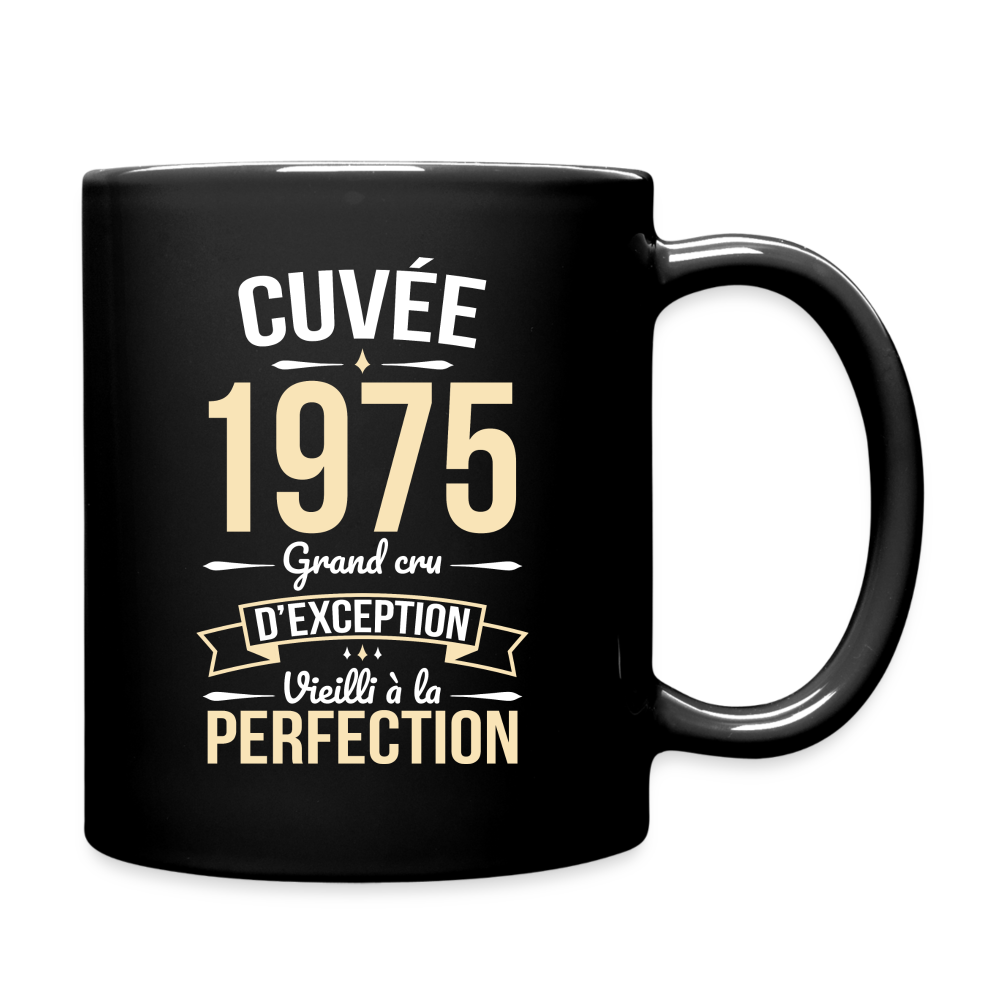 Mug uni - Anniversaire 50 Ans - Cuvée 1975 - noir