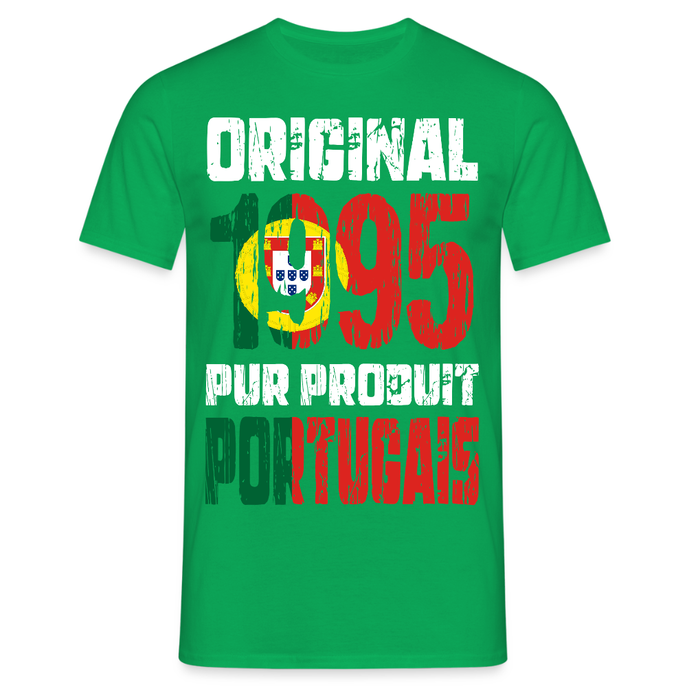 T-shirt Homme - Anniversaire 30 Ans - Original 1995 - Pur produit Portugais - vert