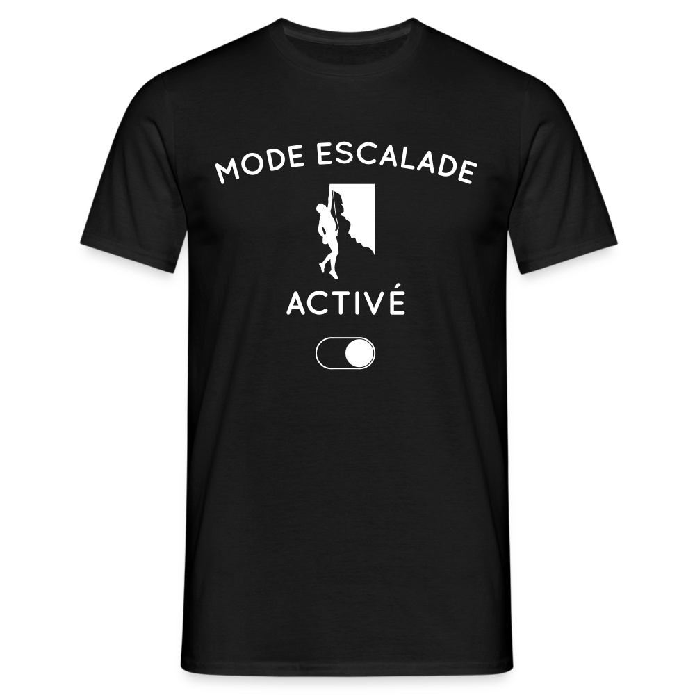 T-shirt Homme - Mode escalade activé - noir