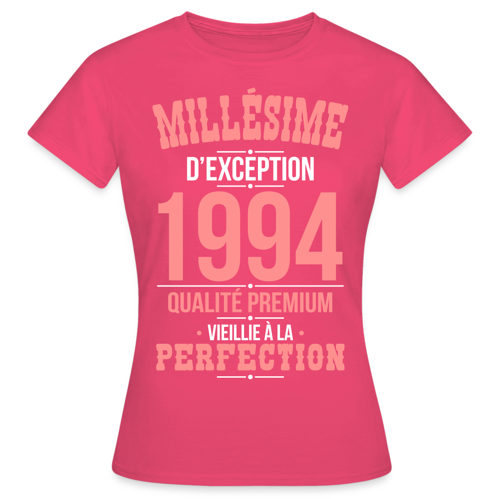 T-shirt Femme - Anniversaire 31 Ans - Millésime 1994 - rose azalée