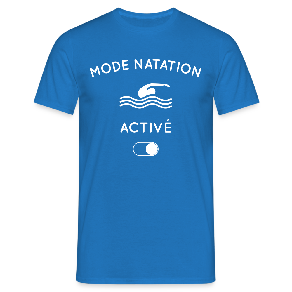 T-shirt Homme - Mode natation activé - bleu royal