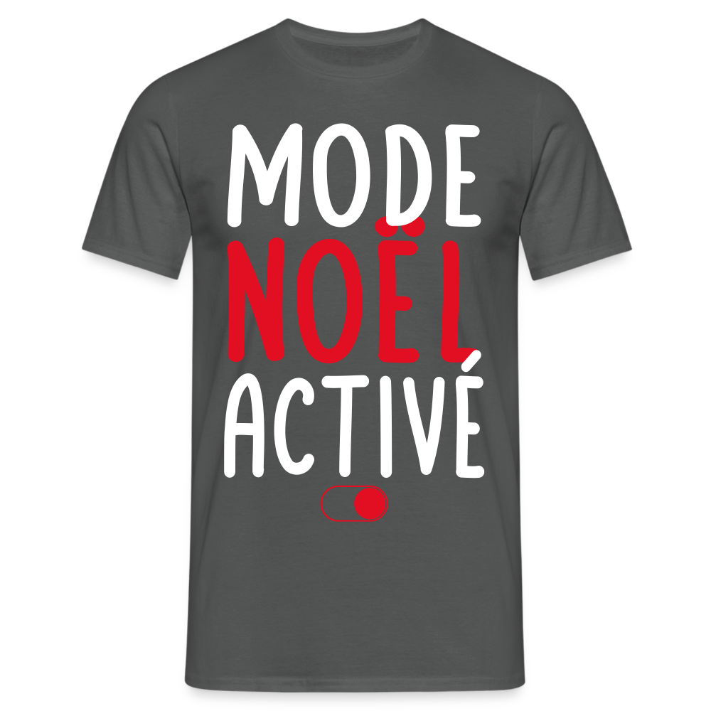 T-shirt Homme - Mode Noël activé - charbon