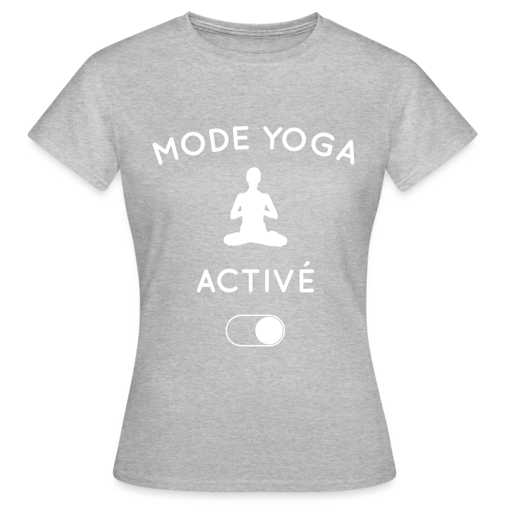 T-shirt Femme - Mode yoga activé - gris chiné