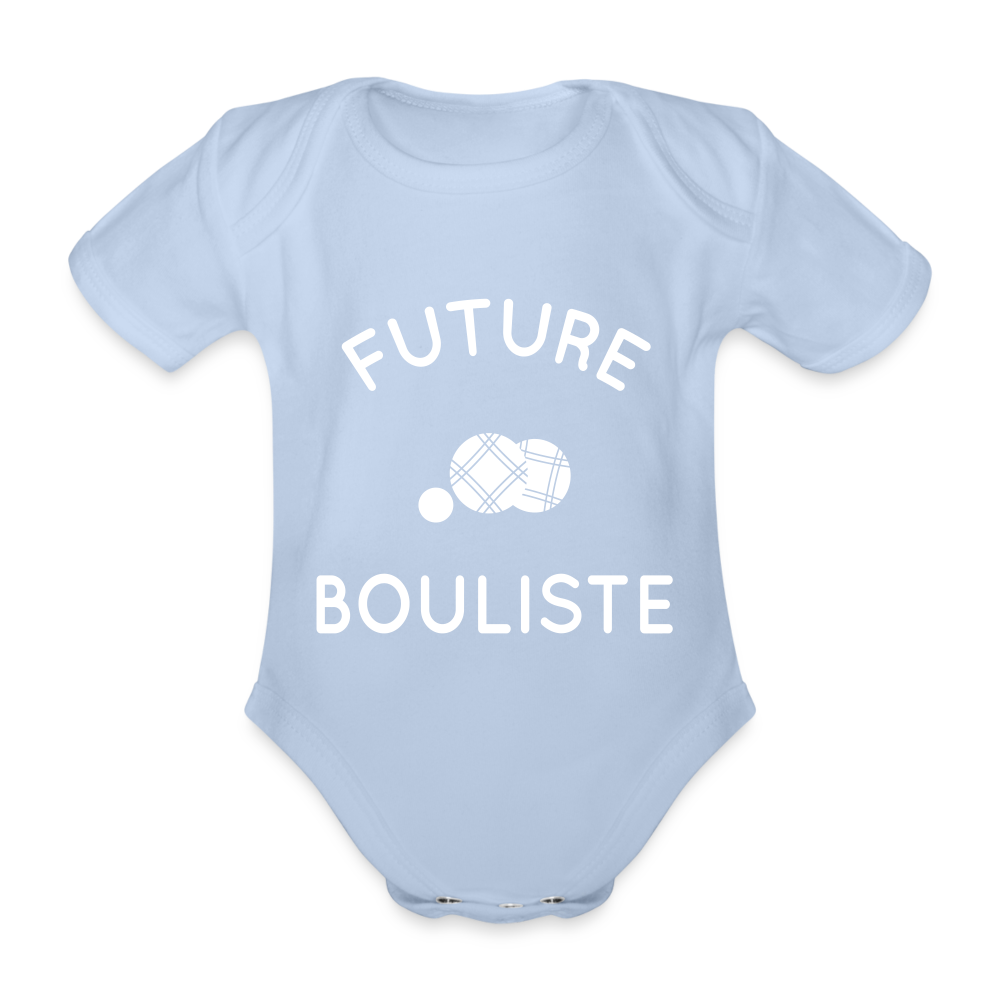 Body Bébé bio manches courtes - Future bouliste - ciel