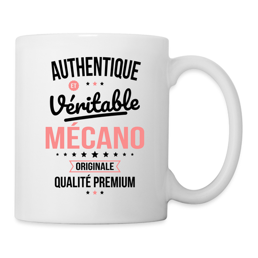 Mug blanc - Authentique et véritable Mécano - blanc