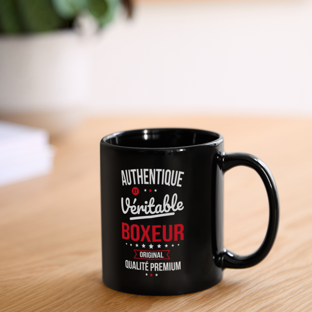 Mug uni - Authentique et véritable Boxeur - noir